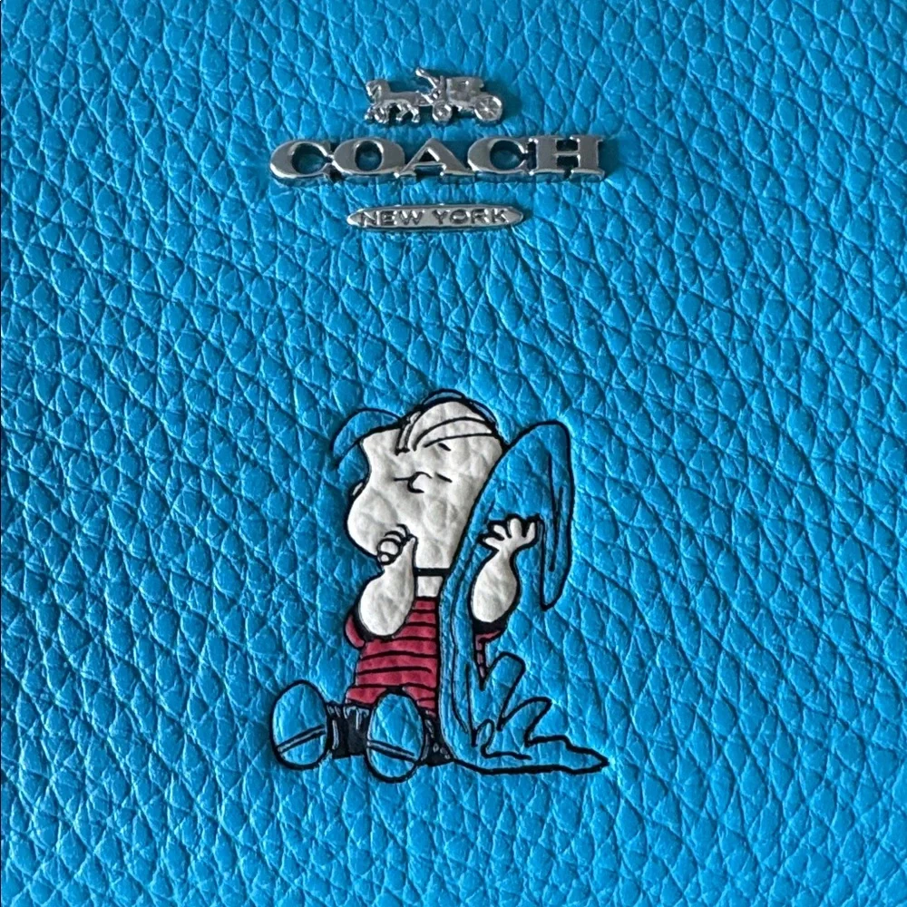 NEW Coach X Peanuts Snap Wallet - Linus